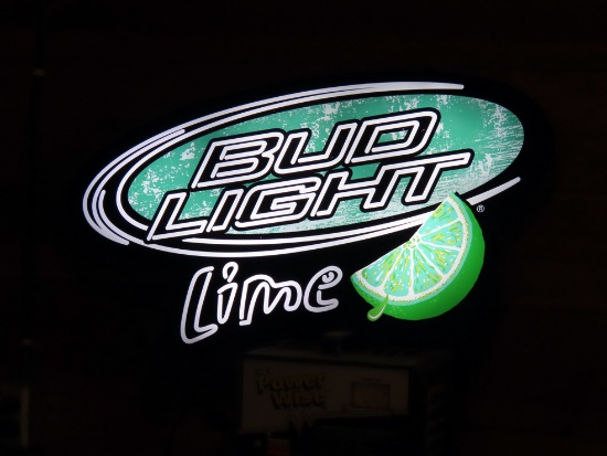 Bud Light Lime Lighted Sign - Works (30" x 16 1/2")