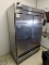 True Commercial Stainless Steel 2-Door Refrigerator, Model T-49, SN# 1-8519