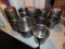 (25) Various Sized Round Stainless Steel Food Container Pans without Lids.