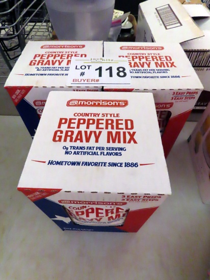 (3) New Boxes of Morissons Country Style Peppered Gravy.