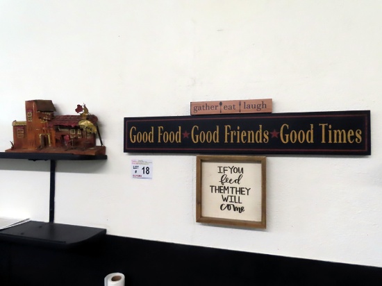Good Food Good Friends Good Times Sign, Gather Eat Laugh Sign, If You Feed
