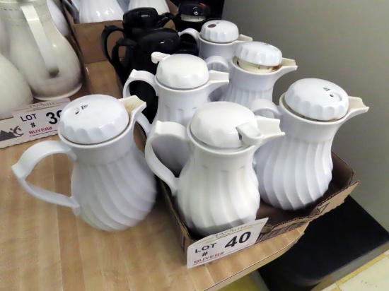 (9) Smaller Insulated Coffee Pots with Lids.