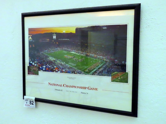Nebraska Print Titled "National Championship Game" 1995.