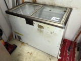 Hussmann Model HSD/SC-258 Commercial Reach In Freezer, (2) Glass Sliding To