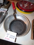 Aluminum Large Fry Pan & Cast Iron Fry Pan.