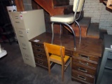 Double Pedestal Veneer Desk (54