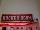 HUSKER ROOM Lighted Sign, 2' x 6