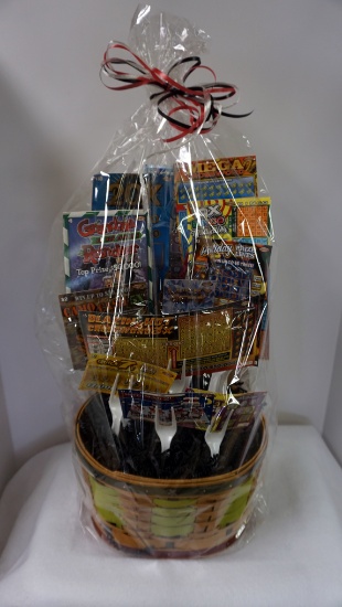 Longaberger Basket with Lottery Tickets