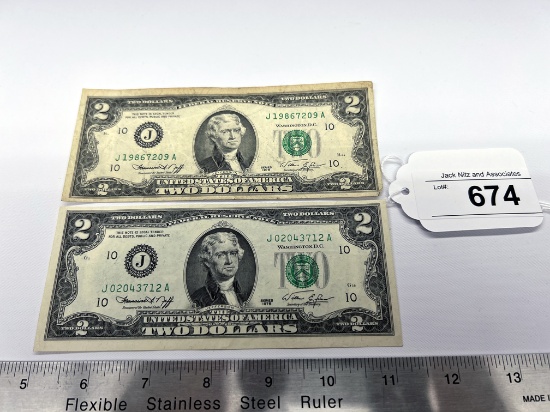 1976 Two Dollar Bills