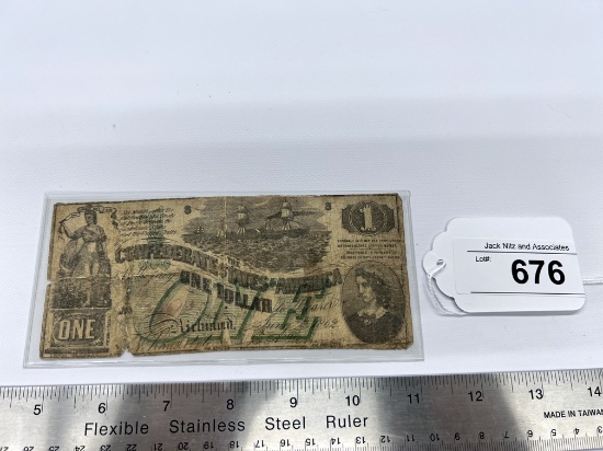 1862 Confederate States of American Bill