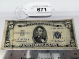 1953A Five Dollar Blue Star Silver Certificate