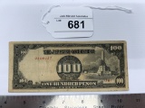 Japanese 100 Pesos
