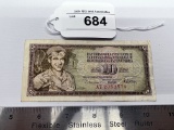 Yugoslavia Dinara Banknote