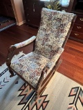 Antique Victorian Gooseneck Swan Head Rocking Chair