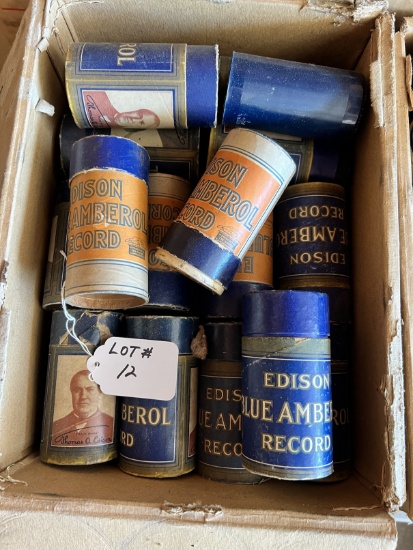 (38) Edison Blue Amberol Cylinders