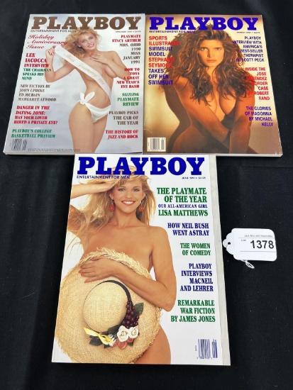 Playboy January, March, June, July & October 1991