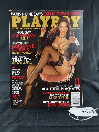 Playboy January 2008 - Helena Bonham Carter (Fight Club) - Blue Light by John Updike - Tina Fey SNL
