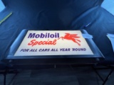 Lighted Mobiloil Sign