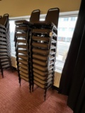 (24) Padded Seat & Back Stacking Chairs