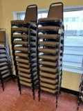 (24) Padded Seat & Back Stacking Chairs