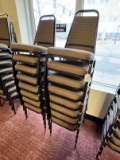 (16) Padded Seat & Back Stacking Chairs