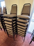 (16) Padded Seat & Back Stacking Chairs