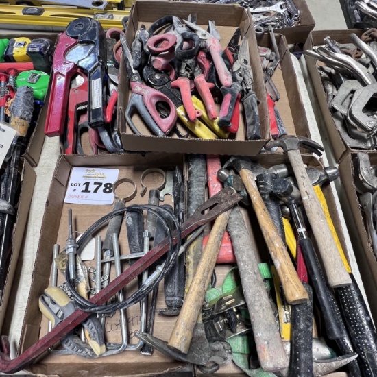 Hammers, Tin Snips, Rivet Tools, Trimmers, Scrapers