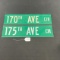 170th & 175th Avenue Circle Signs