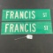 Francis Street Signs