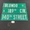 Blondo, 189th & 140th Street Signs