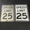 Speed Limit 25 Road Signs