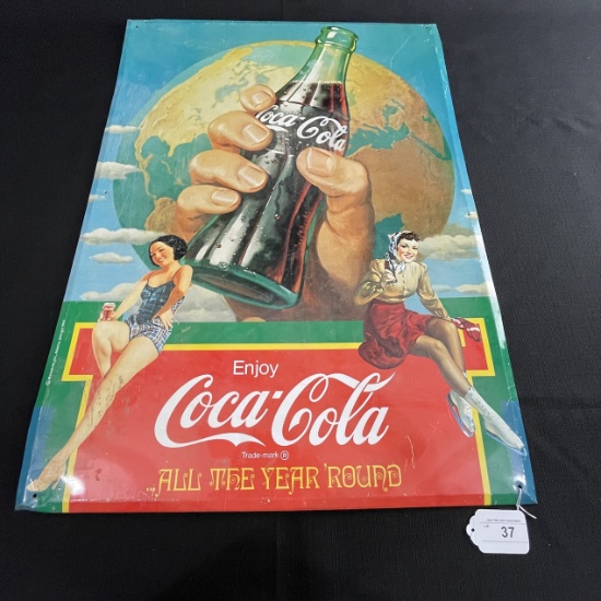 Coca-Cola Metal Advertising Sign
