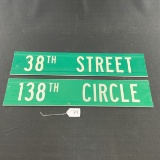 38th Street & 138th Circle Street Signs
