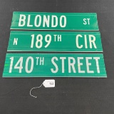 Blondo, 189th & 140th Street Signs