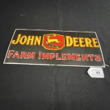 John Deere Porcelain Double Sided Sign