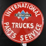 International Trucks Parts and Service Porcelain Sign