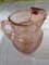 Vintage pink water pitcher