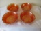 Fenton marigold carnival glass butterfly & berry bowls