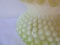 Yellow opalescent hobnail vase