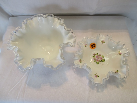 Fenton white milk glass