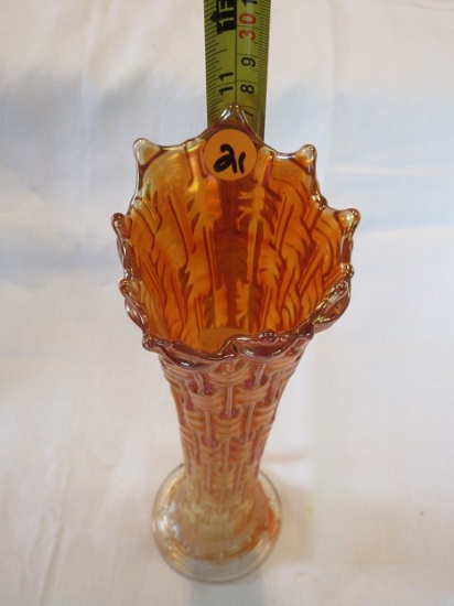 Carnival glass vase