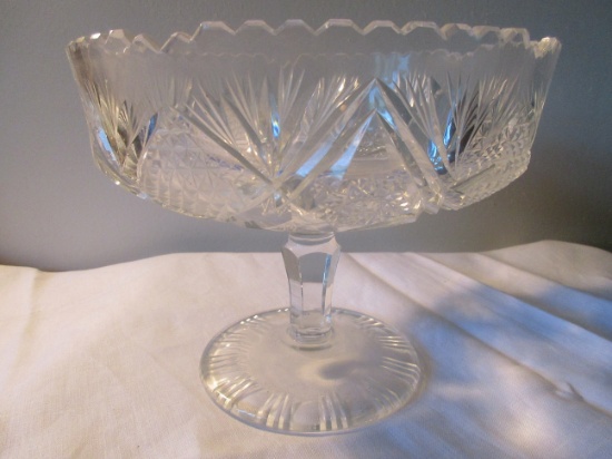 Vintage crystal footed bowl