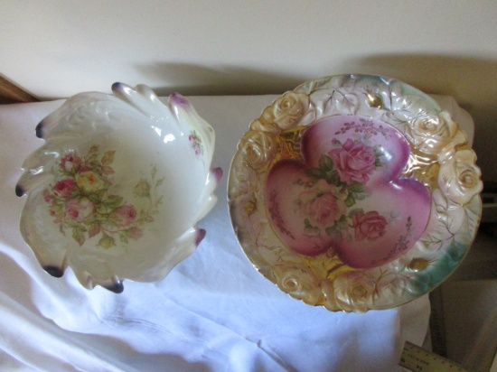 Rose china serving bowls (2)