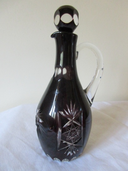 Nachtmann Deep ruby red cruet decanter