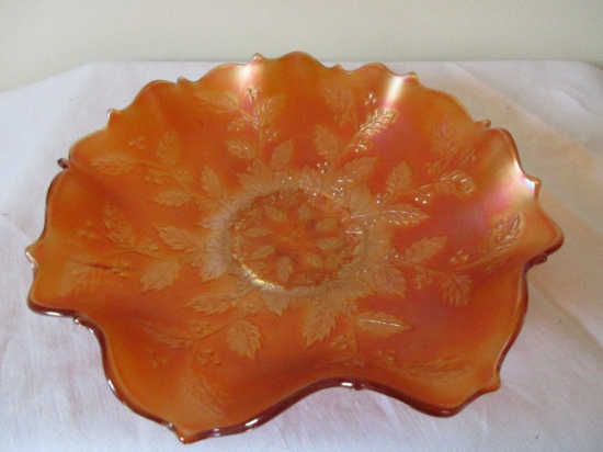 Fenton "Holly" Marigold Ruffled Bowl