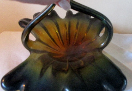 Mid-century unique art glass dish
