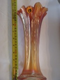 Northwood carnival glass vase