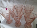 Vintage pink parfait glasses