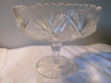 Vintage crystal footed bowl