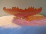 Marigold carnival glass 3 footed bowl